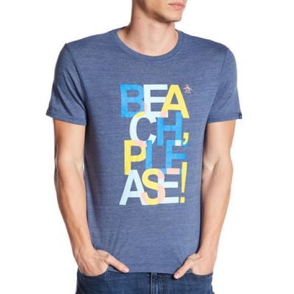 Original Penguin Other - ✨ Original Penguin NEW Blue Mens Beach Please Graphic Tee Shirt✨